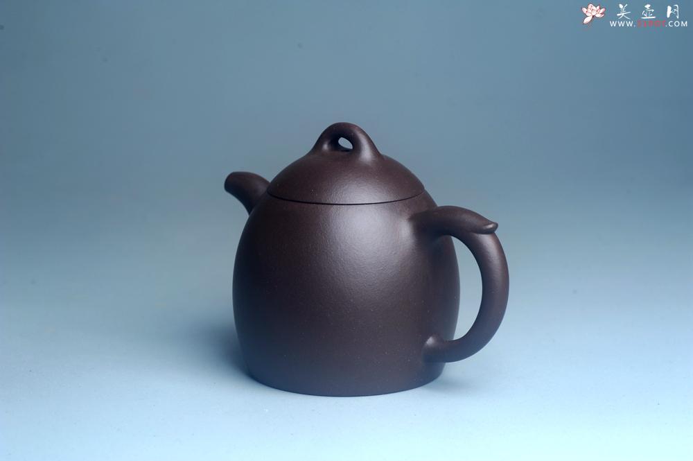 紫砂壶图片：美壶特惠 超精致老紫泥秦权壶 特文气 - 美壶网