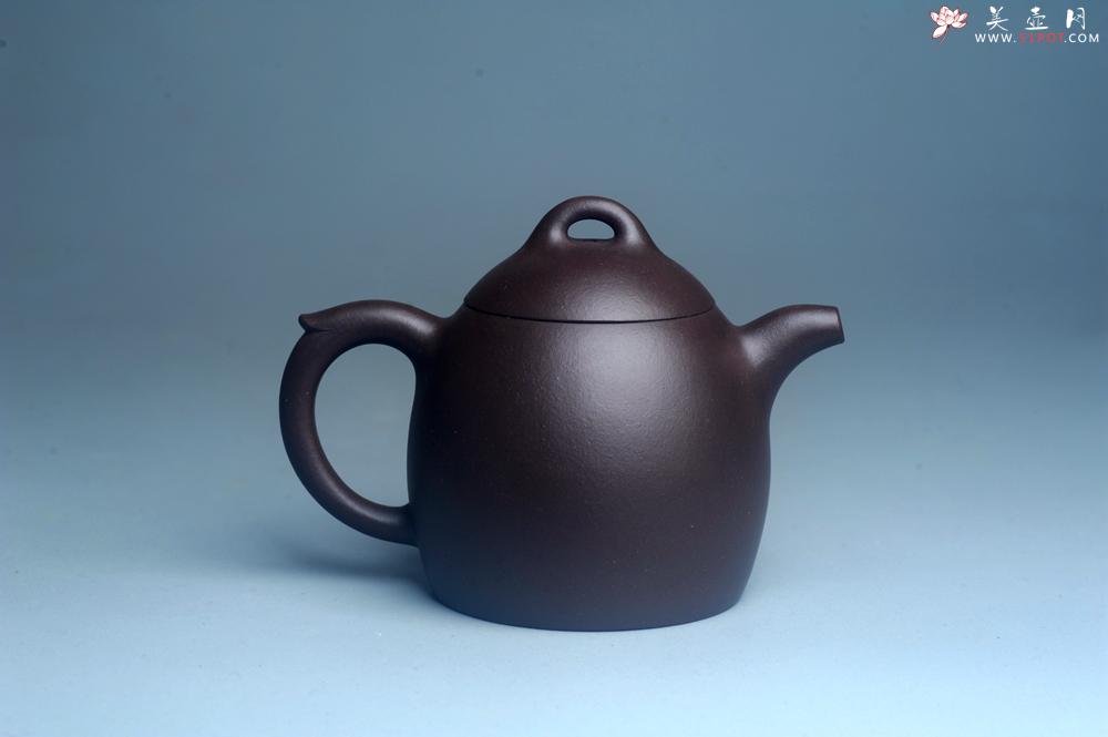 紫砂壶图片：美壶特惠 超精致老紫泥秦权壶 特文气 - 美壶网
