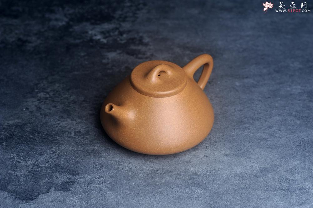 紫砂壶图片：美壶特惠 特好老黄段泥精致子冶石瓢壶 - 美壶网
