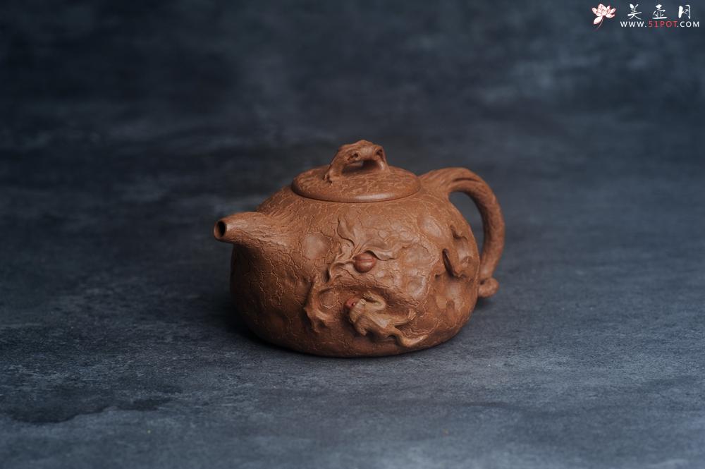 紫砂壶图片：潜力股董静老师精品全手金猴献寿供春壶 - 美壶网