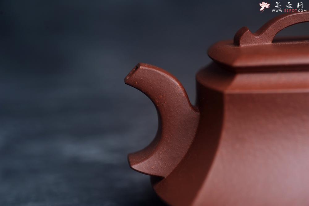 紫砂壶图片：美壶特惠 精致全手工 中槽清腰玉四方壶 - 美壶网