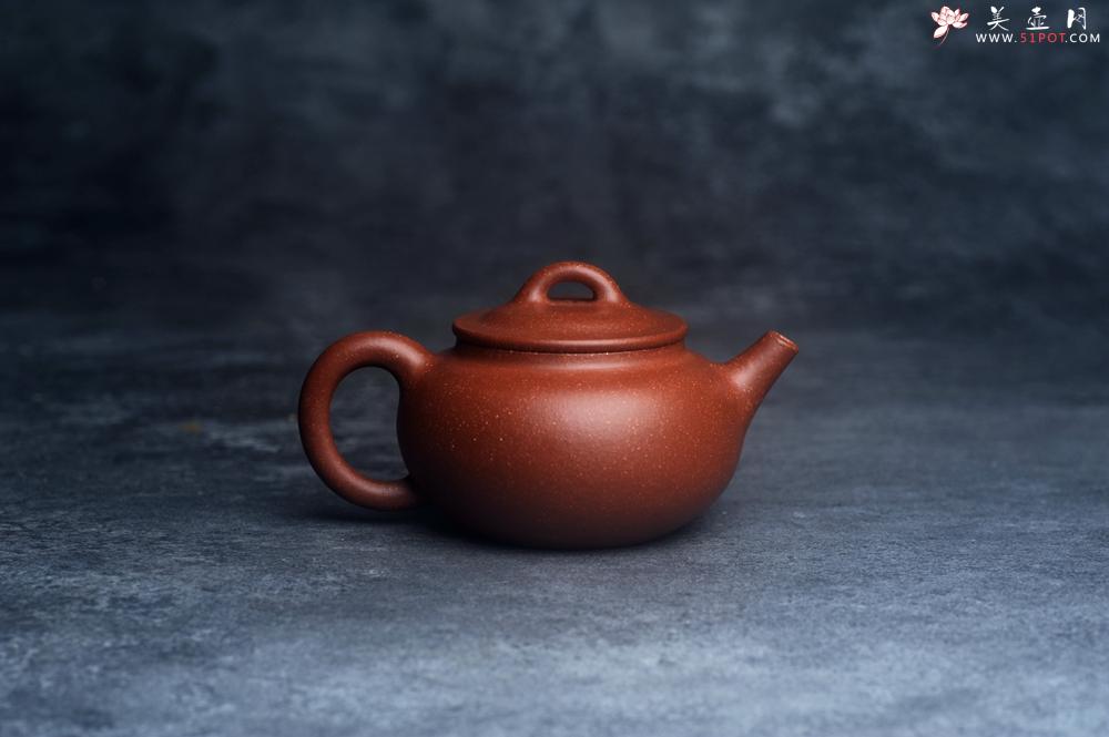 紫砂壶图片：潜力股王老师 美壶特惠 全手工红降坡小品玉帽水平壶 大口实用 特文气 - 美壶网