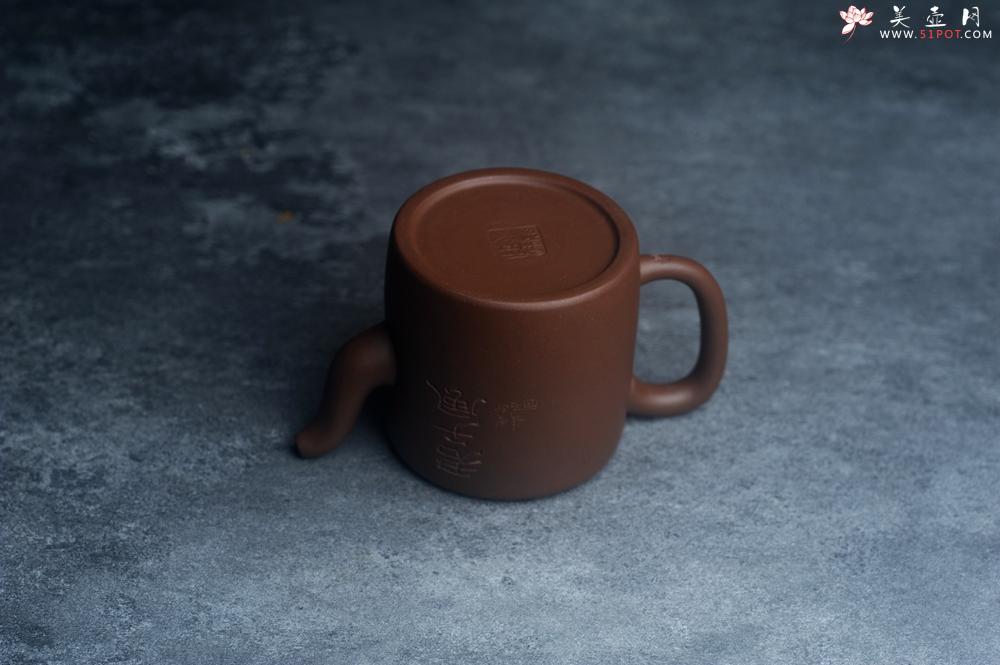 紫砂壶图片：美壶特惠 潜力股王静然 优质文革紫泥双圈壶 君子风 装饰文雅 - 美壶网