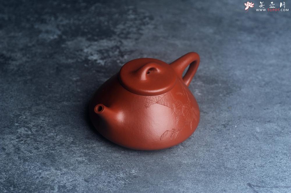 紫砂壶图片：精品老朱泥子冶石瓢 文气装饰 期待与您结缘 - 美壶网