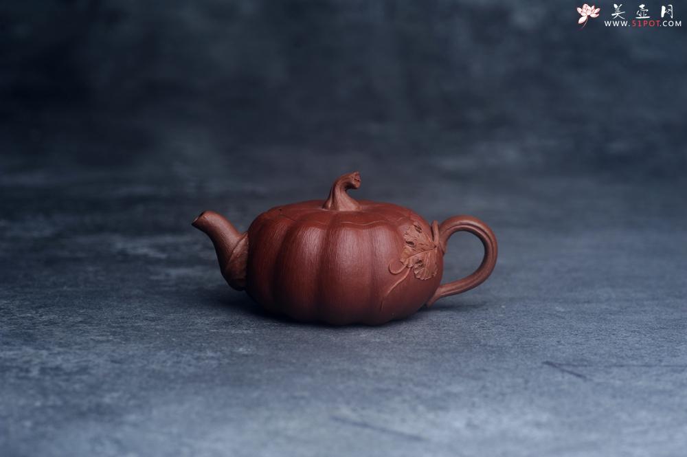 紫砂壶图片：美壶福利特惠 美壶专属定制 精致好料迷你小南瓜紫砂壶  肌理丰富生动 - 美壶网