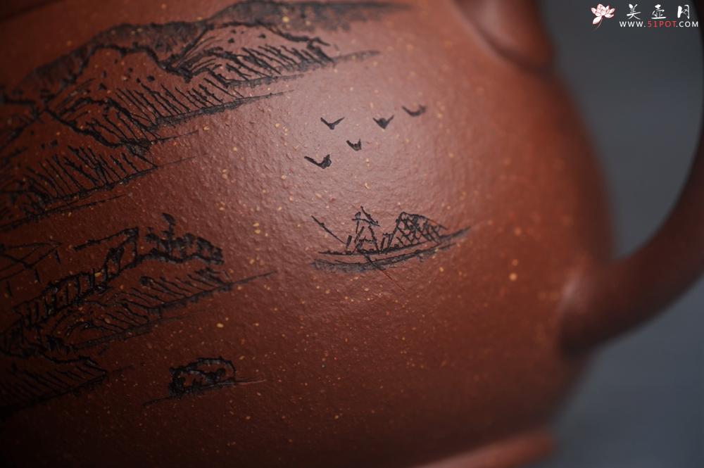 紫砂壶图片：美壶特惠 精致特好降坡泥桥钮巨轮壶 茶人醉爱 - 美壶网