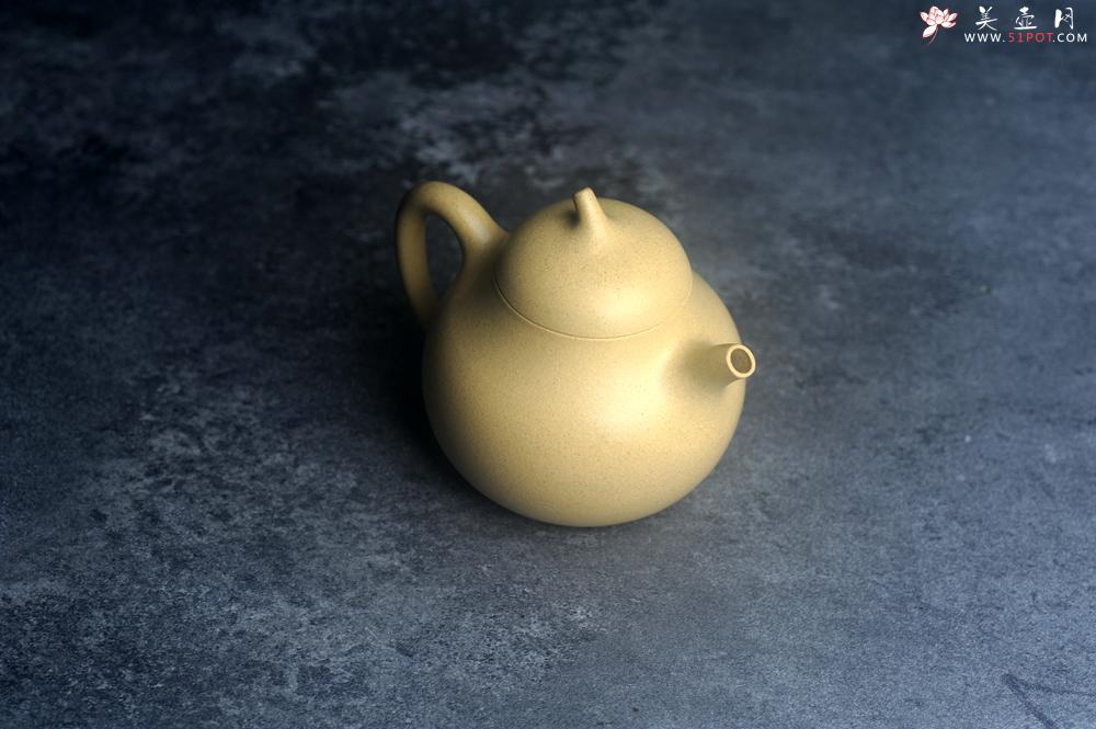 紫砂壶图片：美壶特惠 精致本山绿泥茄瓜壶 茶人醉爱 - 美壶网