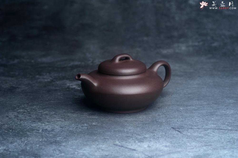紫砂壶图片:美壶特惠 精致特好青灰泥桥钮合欢壶 茶人醉爱 - 美壶网