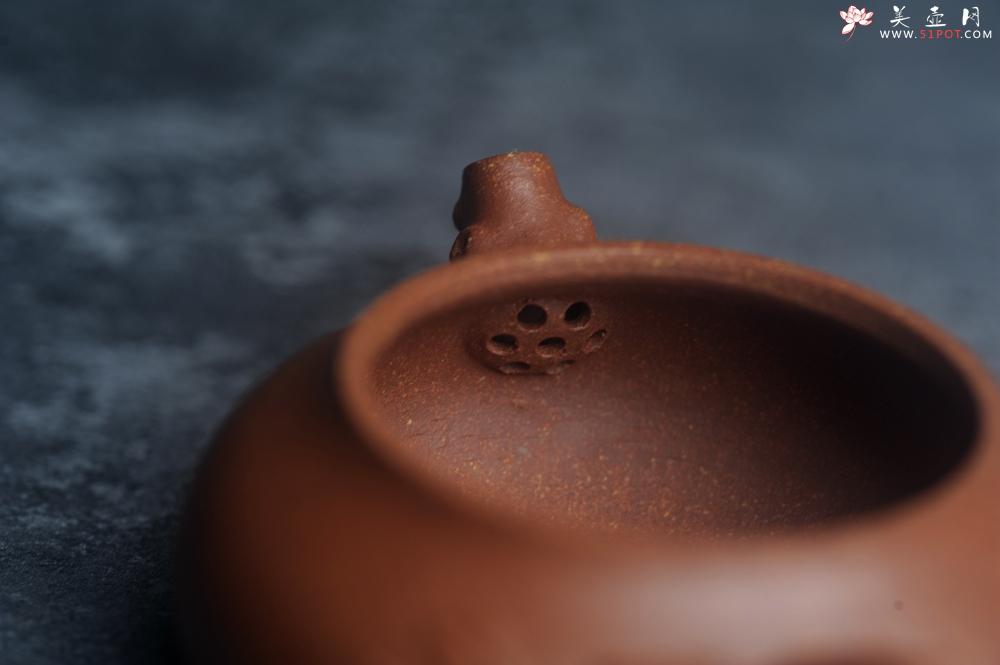 紫砂壶图片:美壶特惠 特好降坡泥扁豆壶 肌理丰富生动 - 美壶网