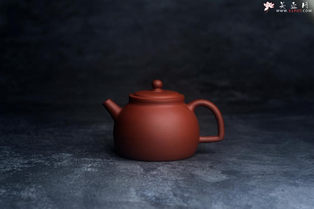 紫砂壶图片：美壶特惠 标矿级红泥小半月紫砂壶 茶人醉爱 - 美壶网