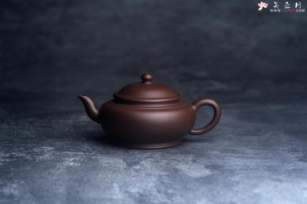 紫砂壶图片：美壶特惠 特好老紫泥玉扁紫砂壶 茶人醉爱 - 美壶网