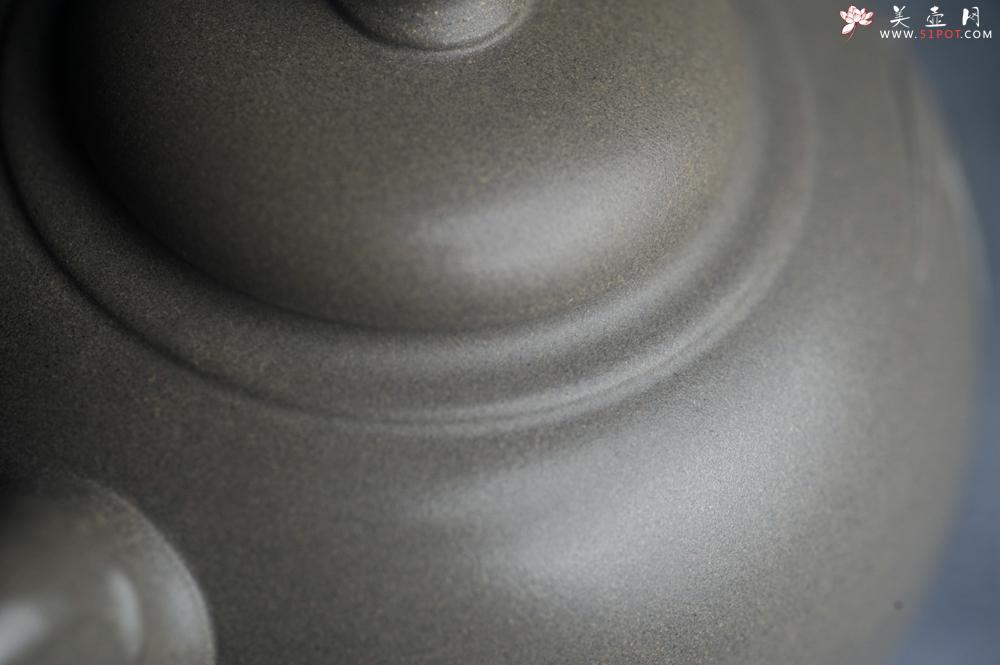 紫砂壶图片：美壶特惠 精品老青段泥福竹紫砂壶 茶人醉爱 - 美壶网