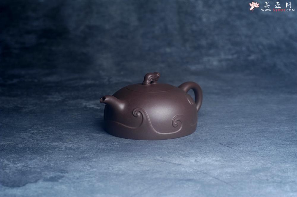 紫砂壶图片：美壶特惠 特好老紫泥半月壶 茶人醉爱 - 美壶网