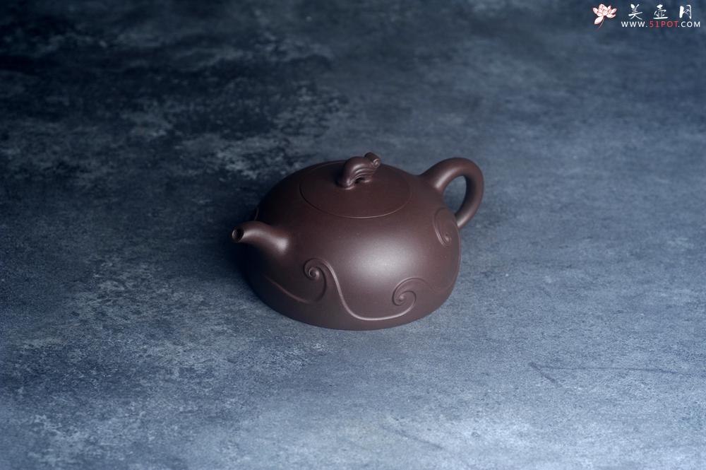 紫砂壶图片：美壶特惠 特好老紫泥半月壶 茶人醉爱 - 美壶网