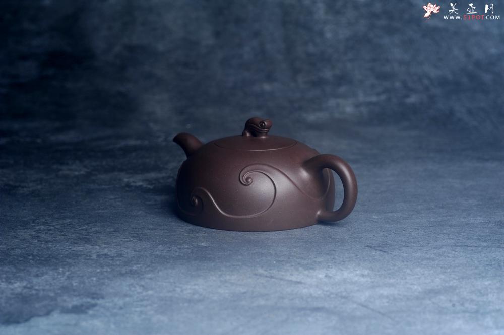 紫砂壶图片：美壶特惠 特好老紫泥半月壶 茶人醉爱 - 美壶网