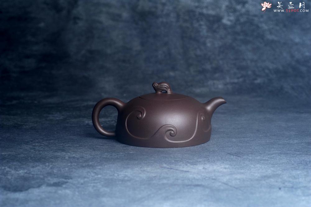 紫砂壶图片：美壶特惠 特好老紫泥半月壶 茶人醉爱 - 美壶网