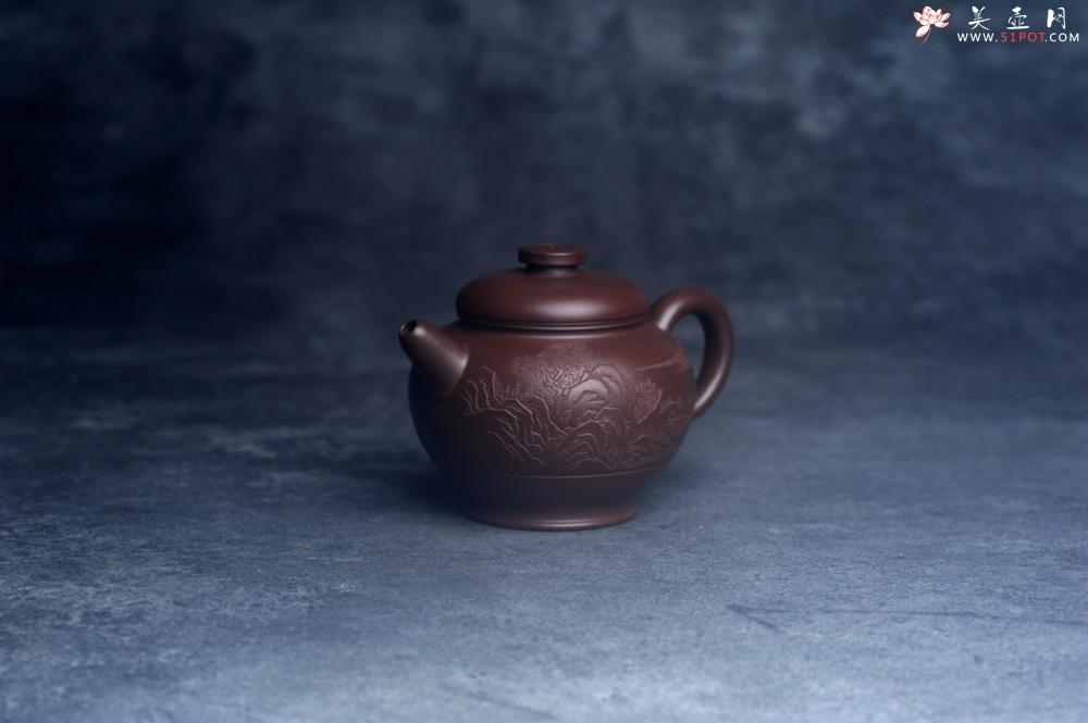 紫砂壶图片：美壶特惠 特好老紫泥山水佳音巨轮壶 茶人醉爱 - 美壶网
