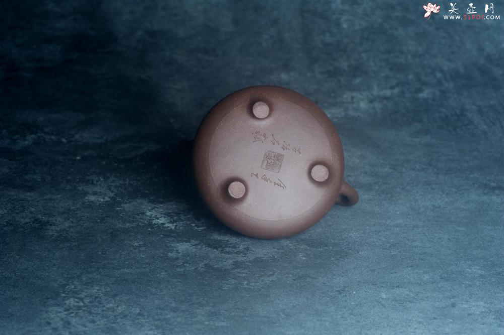 紫砂壶图片：美壶特惠 特好老紫泥子冶石瓢 刻竹特文气 - 美壶网
