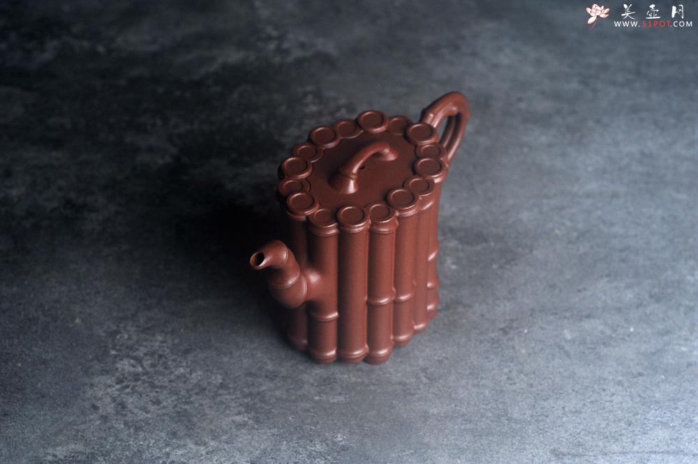 紫砂壶图片:实力派工艺师周斌精工底槽清十六竹壶 - 美壶网