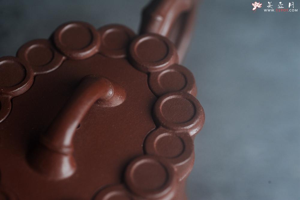 紫砂壶图片:实力派工艺师周斌精工底槽清十六竹壶 - 美壶网