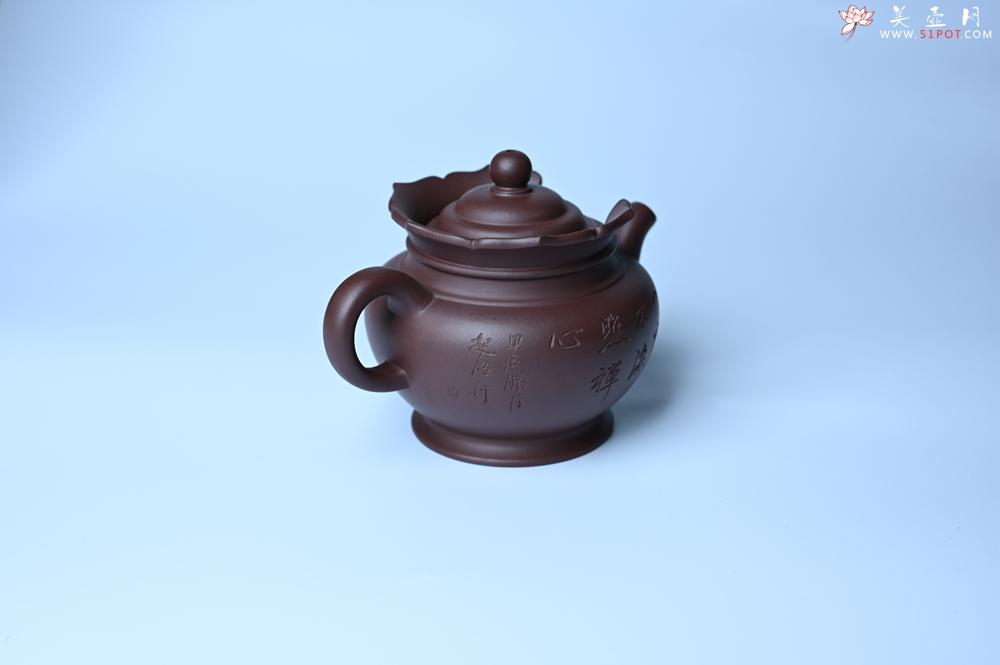 紫砂壶图片：实力派工艺师周斌 老紫泥精工僧帽壶 - 美壶网