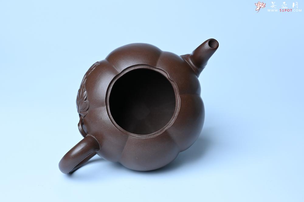 紫砂壶图片：美壶特惠 特好老紫泥南瓜壶 肌理丰富生动 茶人醉爱 - 美壶网
