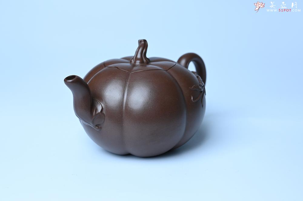 紫砂壶图片：美壶特惠 特好老紫泥南瓜壶 肌理丰富生动 茶人醉爱 - 美壶网