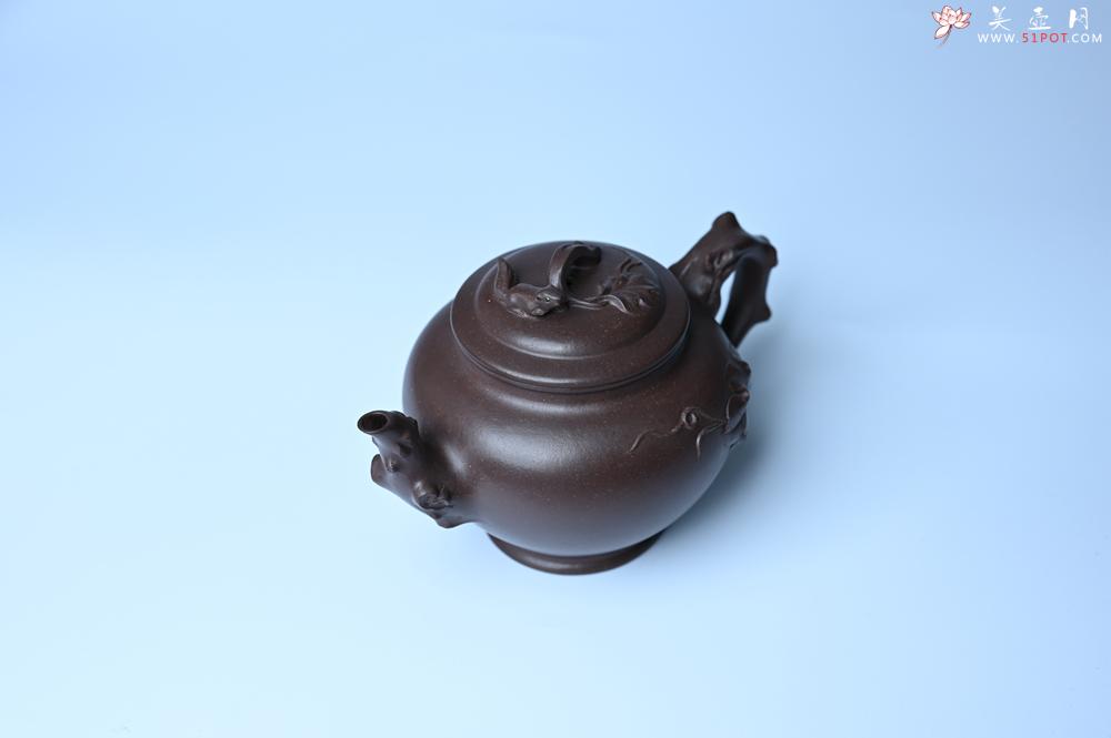 紫砂壶图片：潜力股赵老师 老紫泥全手工松鼠葡萄壶 茶人醉爱 - 美壶网