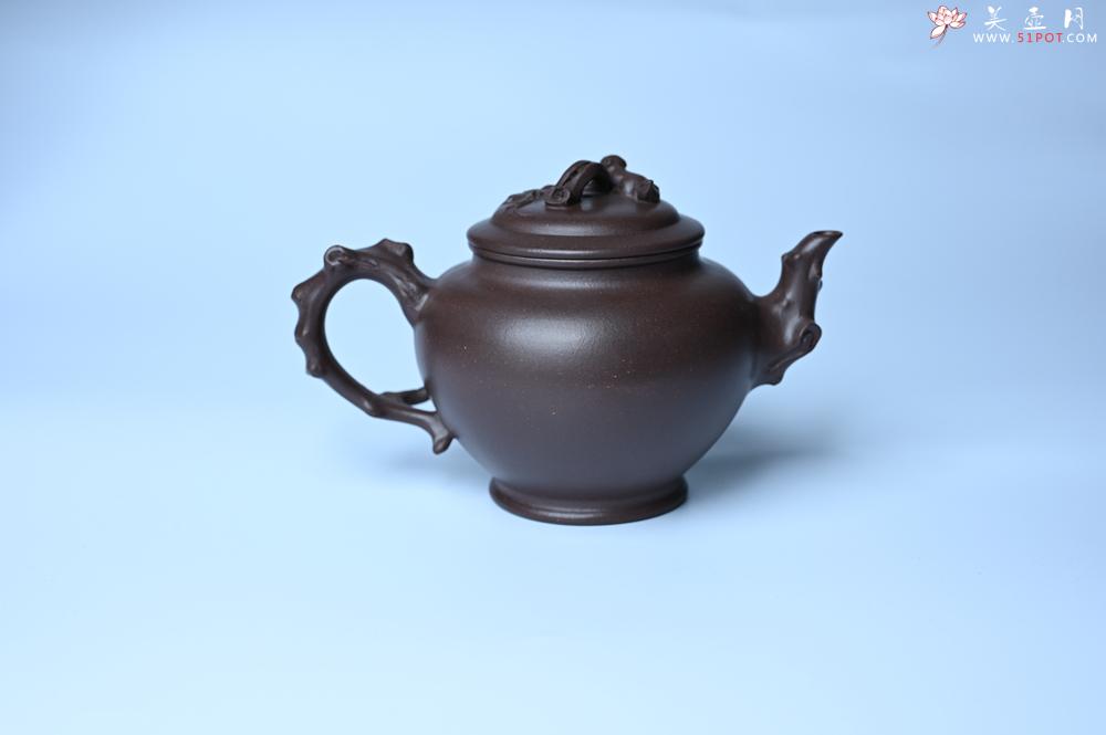 紫砂壶图片：潜力股赵老师 老紫泥全手工松鼠葡萄壶 茶人醉爱 - 美壶网