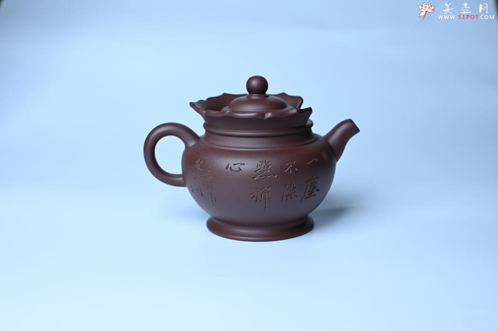 紫砂壶图片：实力派工艺师周斌 老紫泥精工僧帽壶 - 美壶网