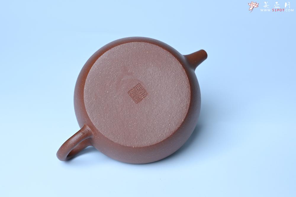 紫砂壶图片:美壶特惠 优质红降坡泥大口玉扁壶 茶人醉爱 - 美壶网