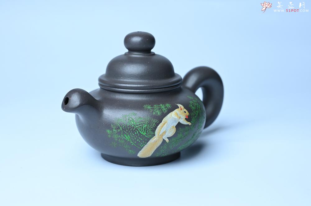 紫砂壶图片:美壶特惠 手工手制紫砂壶特好青灰泥松鼠壶 茶壶 茶具 单壶 - 美壶网