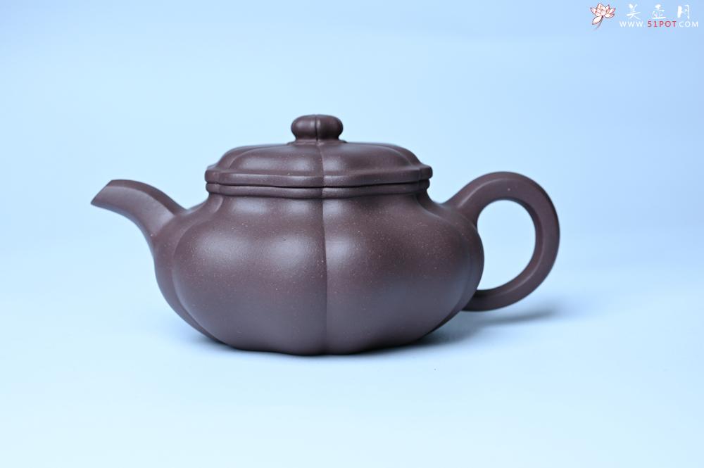 紫砂壶图片：美壶特惠 紫砂壶手工手制优质紫泥葵仿古壶 茶人醉爱 - 美壶网