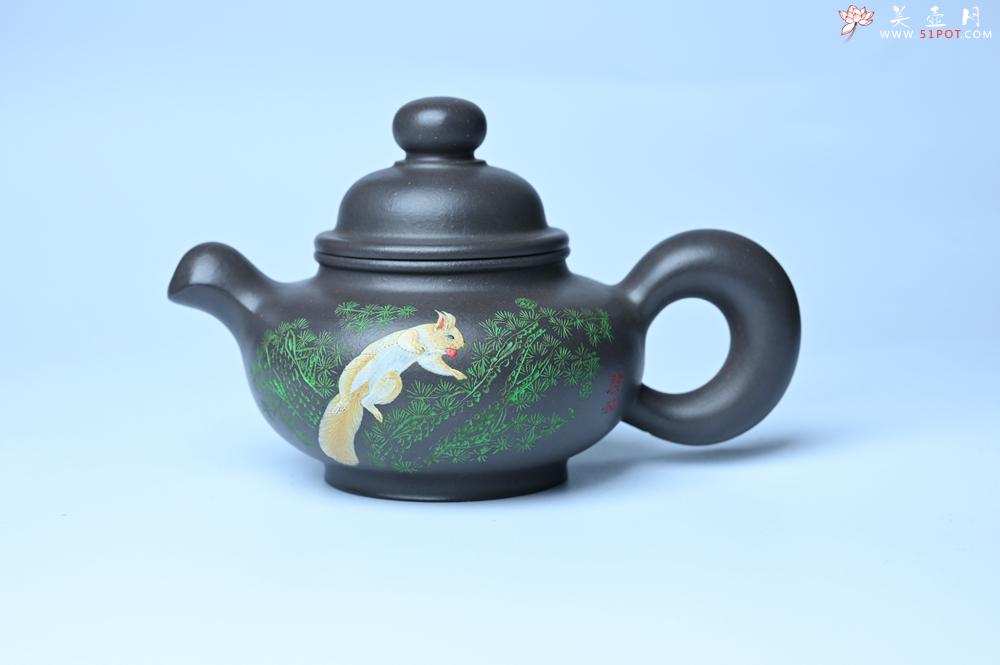 紫砂壶图片:美壶特惠 手工手制紫砂壶特好青灰泥松鼠壶 茶壶 茶具 单壶 - 美壶网