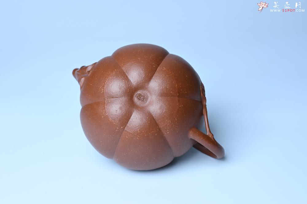 紫砂壶图片:美壶特惠 特好降坡泥南瓜壶 肌理丰富生动 茶人醉爱 - 美壶网