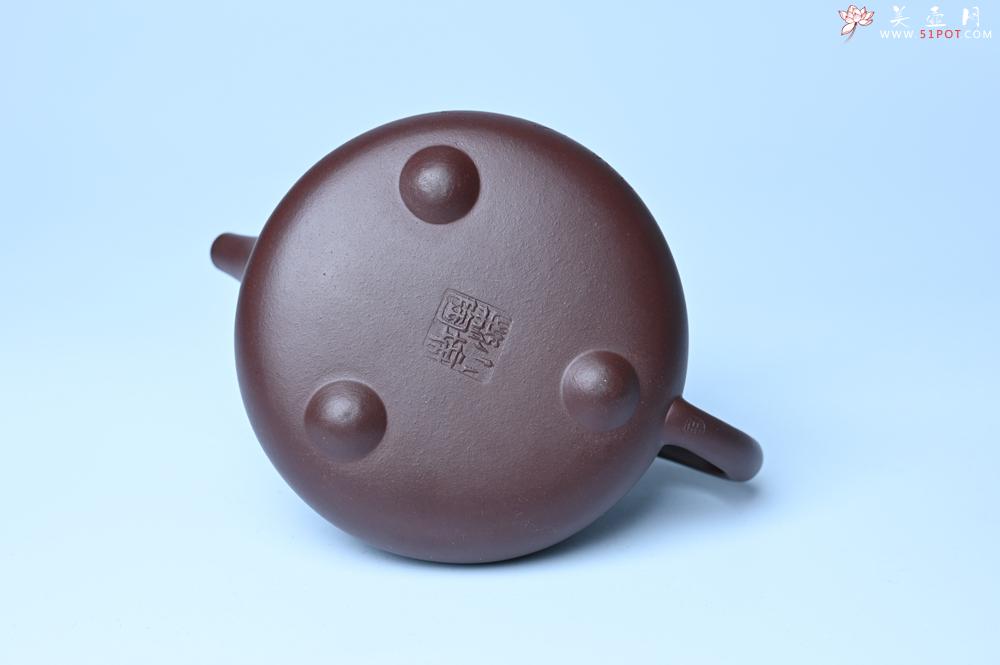 紫砂壶图片：油润底曹青 全手工景舟小石瓢 装饰人物 特文气 - 美壶网