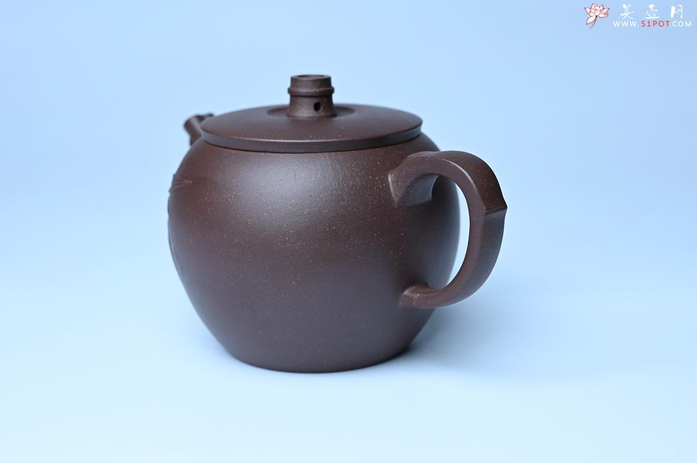 紫砂壶图片：美壶特惠 精致紫泥竹巨轮壶 茶人醉爱 - 美壶网
