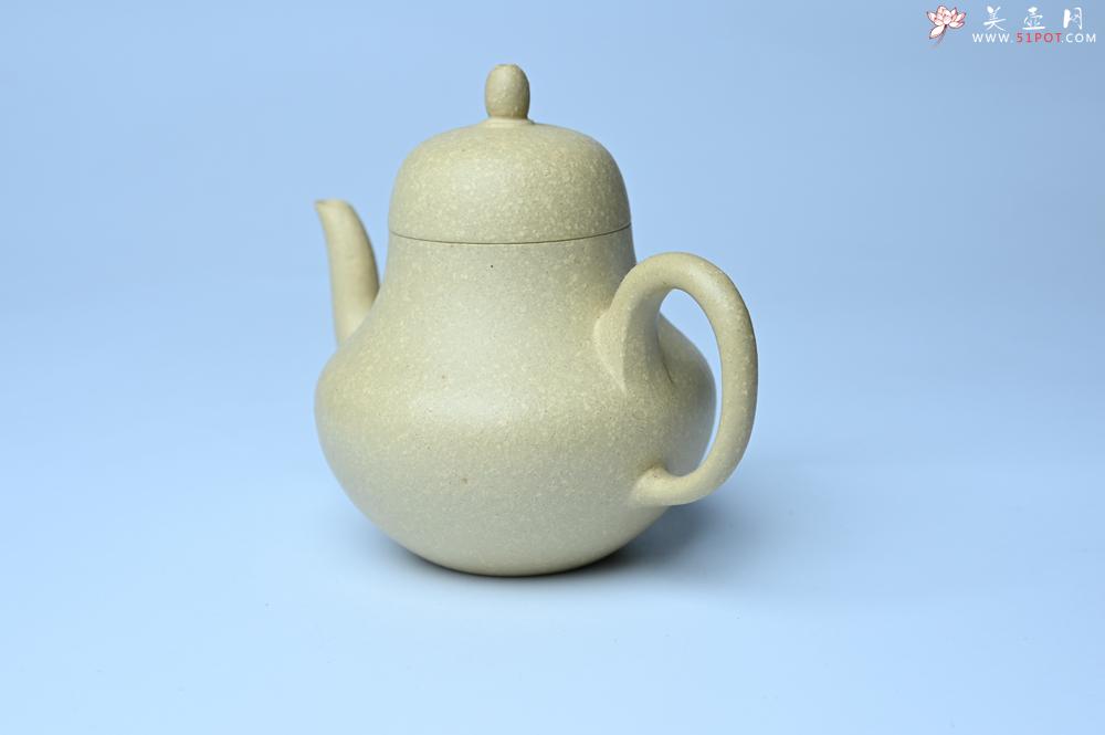 紫砂壶图片：美壶特惠 纯净本绿梨形壶 茶人醉爱 - 美壶网