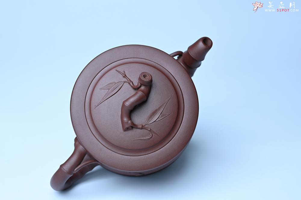 紫砂壶图片：美壶特惠 精致紫泥可心竹段壶 茶人醉爱 - 美壶网