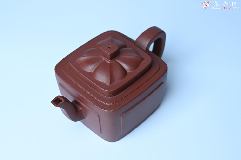 紫砂壶图片:美壶特惠 全手工优质紫红泥精致四方菱花壶 特文气 - 美壶网