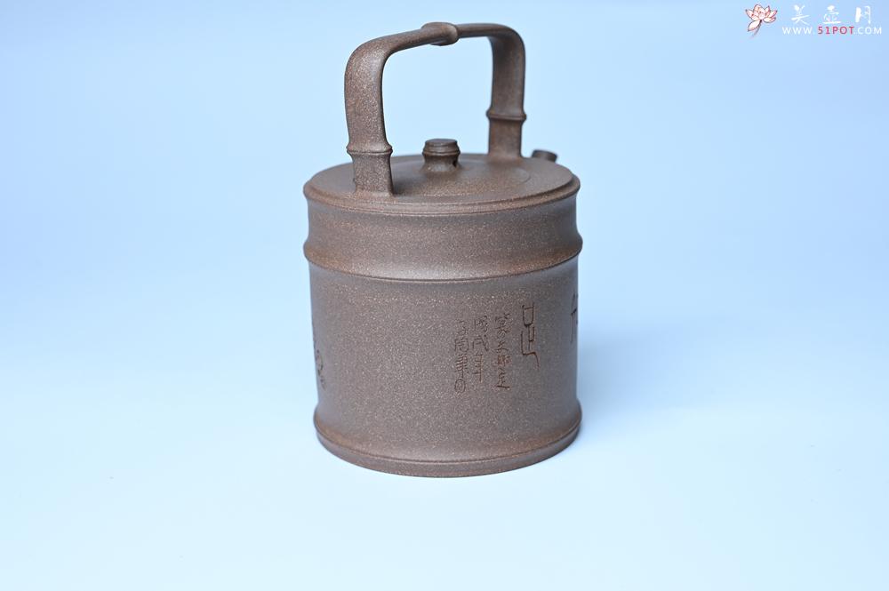 紫砂壶图片：美壶特惠 特好老段泥 精工知（知了）足（竹子）提梁 挺拔秀雅 - 美壶网