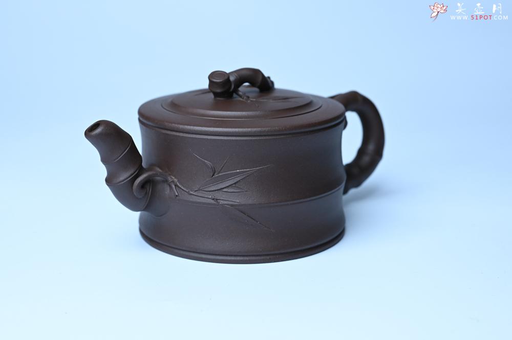 紫砂壶图片：美壶特惠 精致老紫泥可心竹段壶 茶人醉爱 - 美壶网