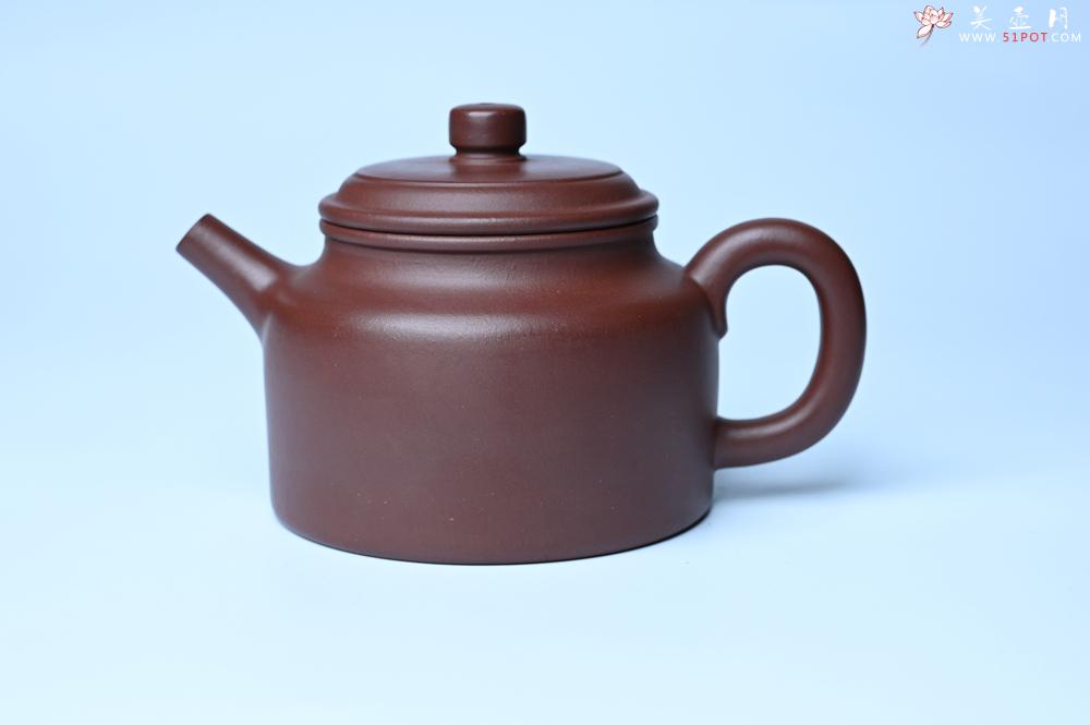 紫砂壶图片：油润黄龙山4号深井红皮龙 全手工德中壶 - 美壶网