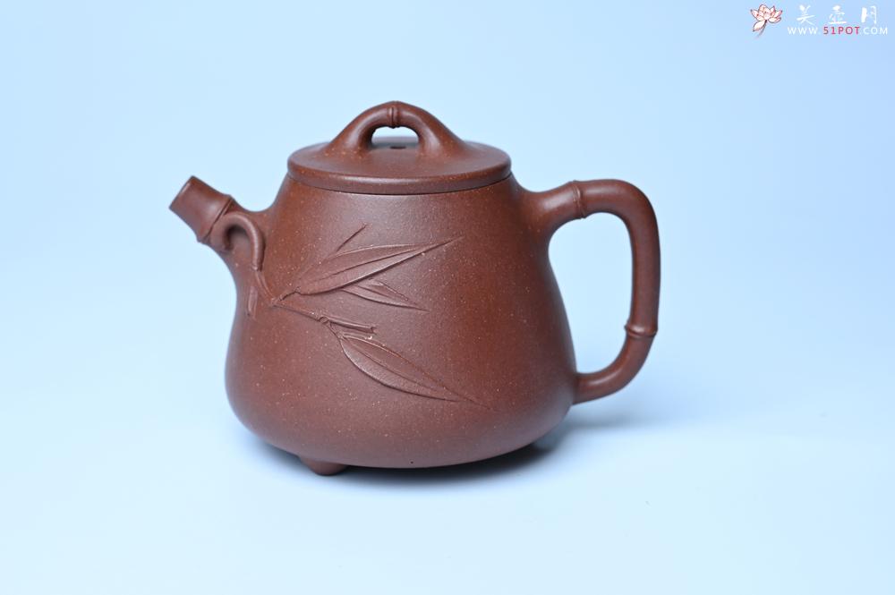 紫砂壶图片：美壶特惠 优质紫泥竹叶高石瓢壶 茶人醉爱 - 美壶网