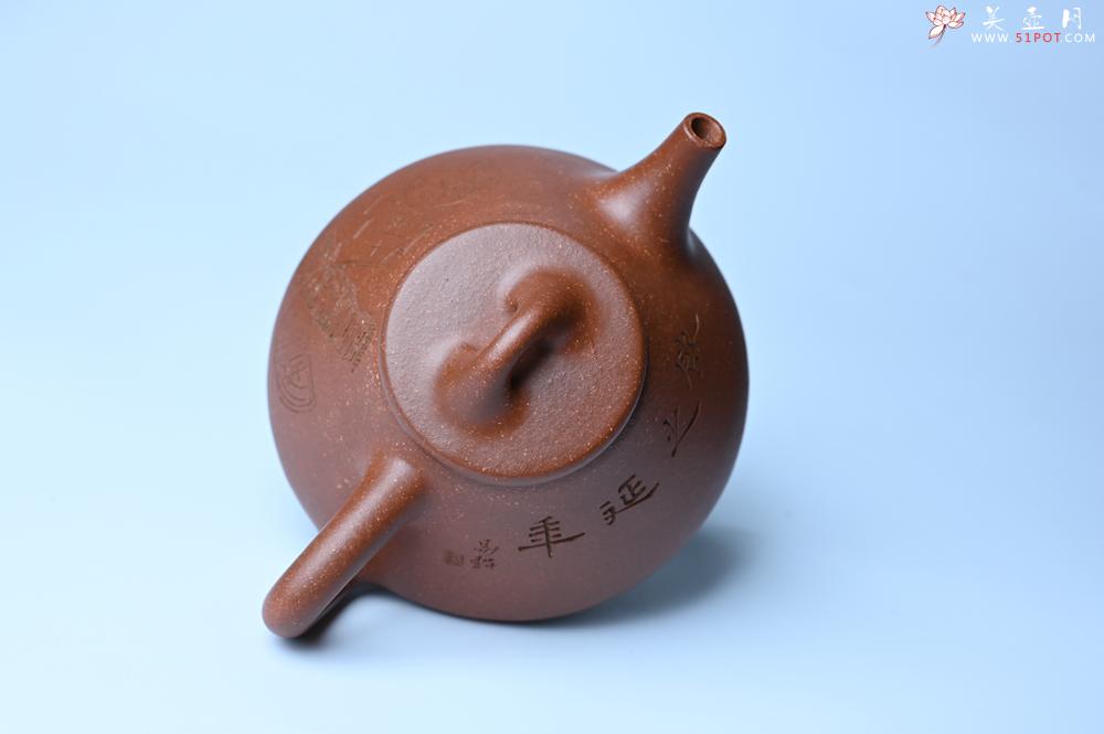 紫砂壶图片:潜力股周小培全手工降坡泥子冶石瓢 范小君徒杨志超装饰古钱币 饮之延年 特文气 - 美壶网