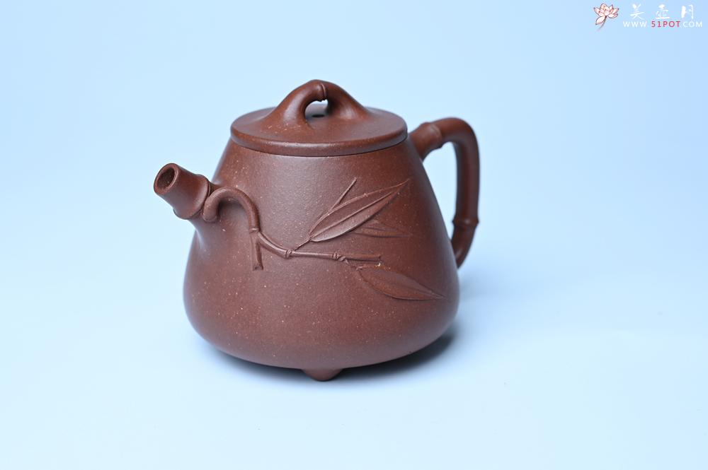 紫砂壶图片：美壶特惠 优质紫泥竹叶高石瓢壶 茶人醉爱 - 美壶网