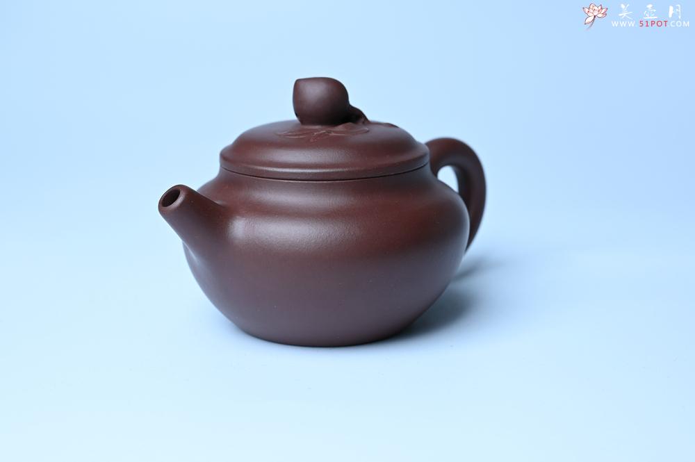 紫砂壶图片：特好老紫泥全手工寿桃壶 茶人醉爱 - 美壶网