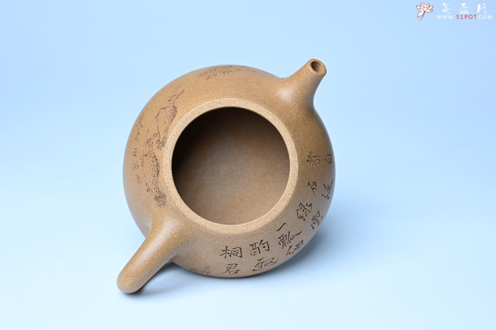 紫砂壶图片：潜力股周小培全手工老黄段泥（家藏老料 油润无比 识者自知）景舟石瓢 装饰鳜鱼图 双贵图 寓意富贵如意 - 美壶网