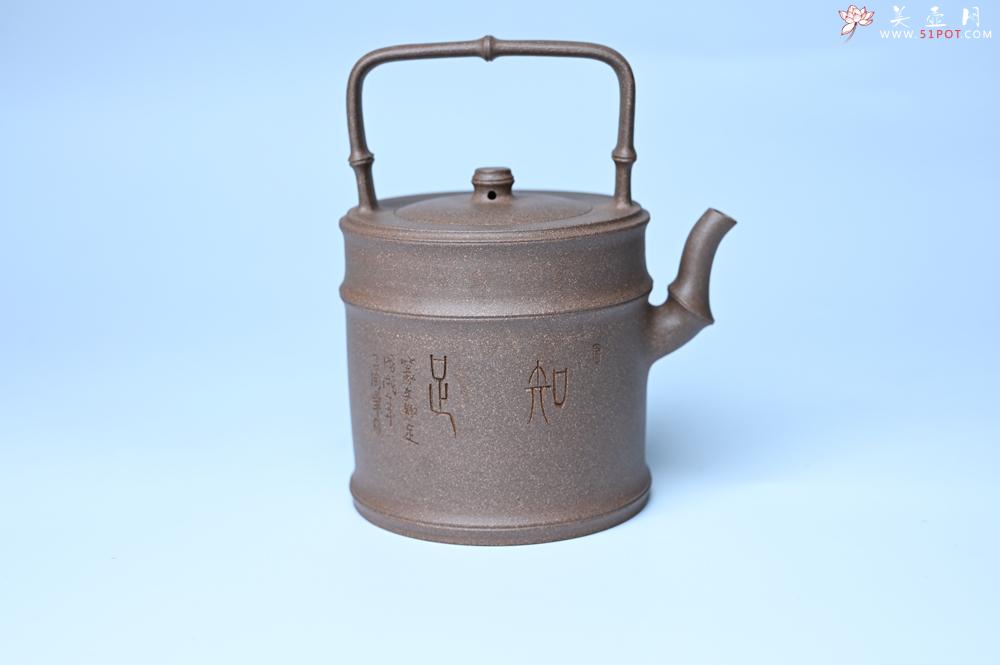 紫砂壶图片：美壶特惠 特好老段泥 精工知（知了）足（竹子）提梁 挺拔秀雅 - 美壶网