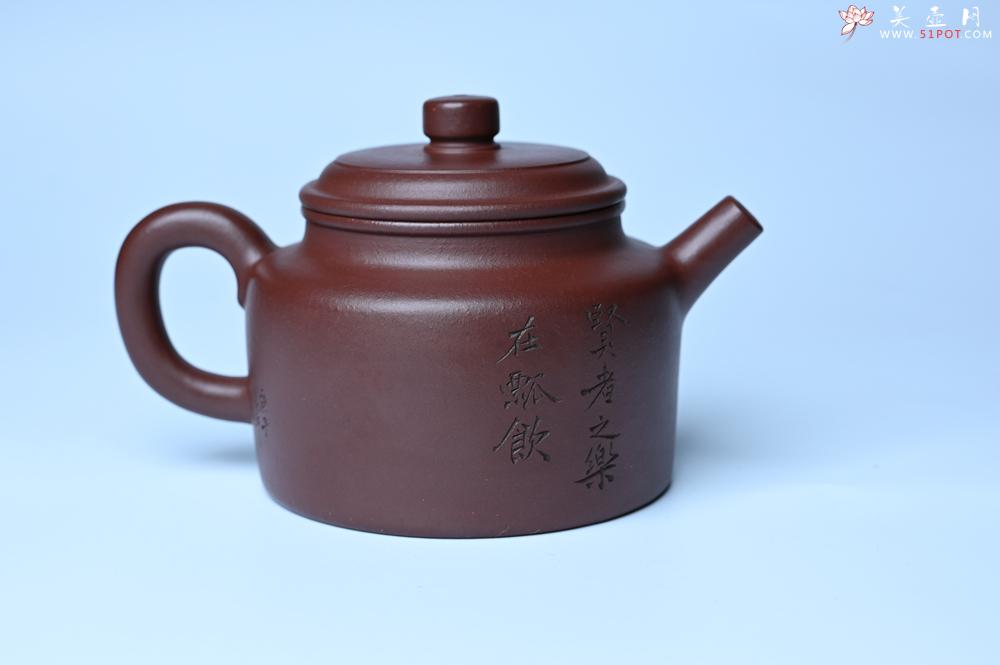 紫砂壶图片：油润黄龙山4号深井红皮龙 全手工德中壶 做工特好 装饰清供图 特文气 - 美壶网